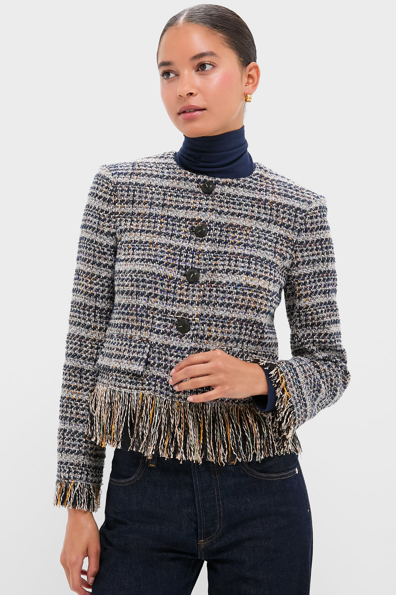 Navy Multi Lyons Jacket