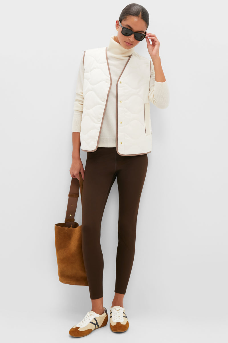 Ash Taupe and Birch Lori Reversible Gilet