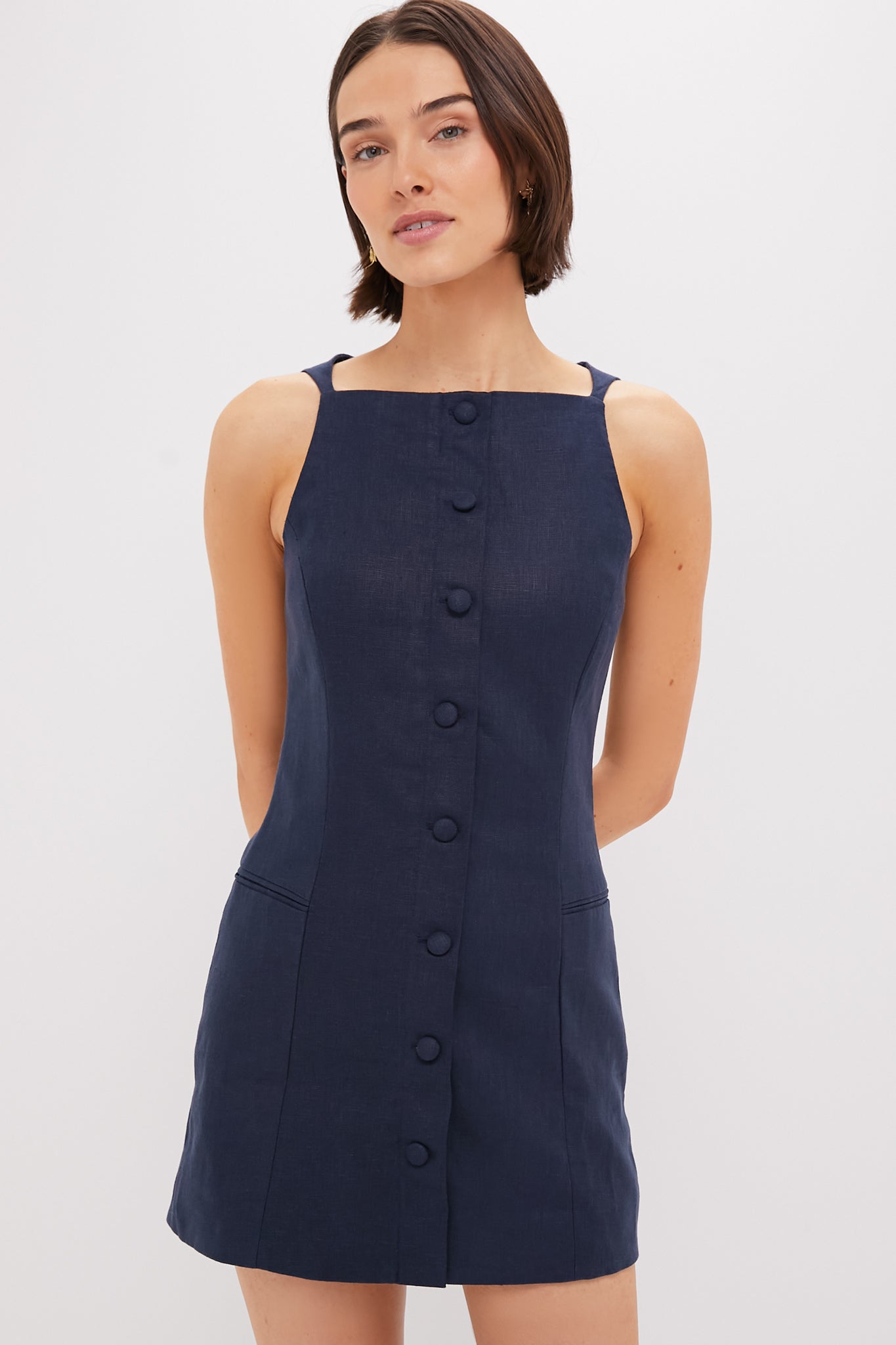 Navy Ambra Mini Dress | FAITHFULL THE BRAND Navy Ambra Mini Dress | FAITHFULL THE BRAND