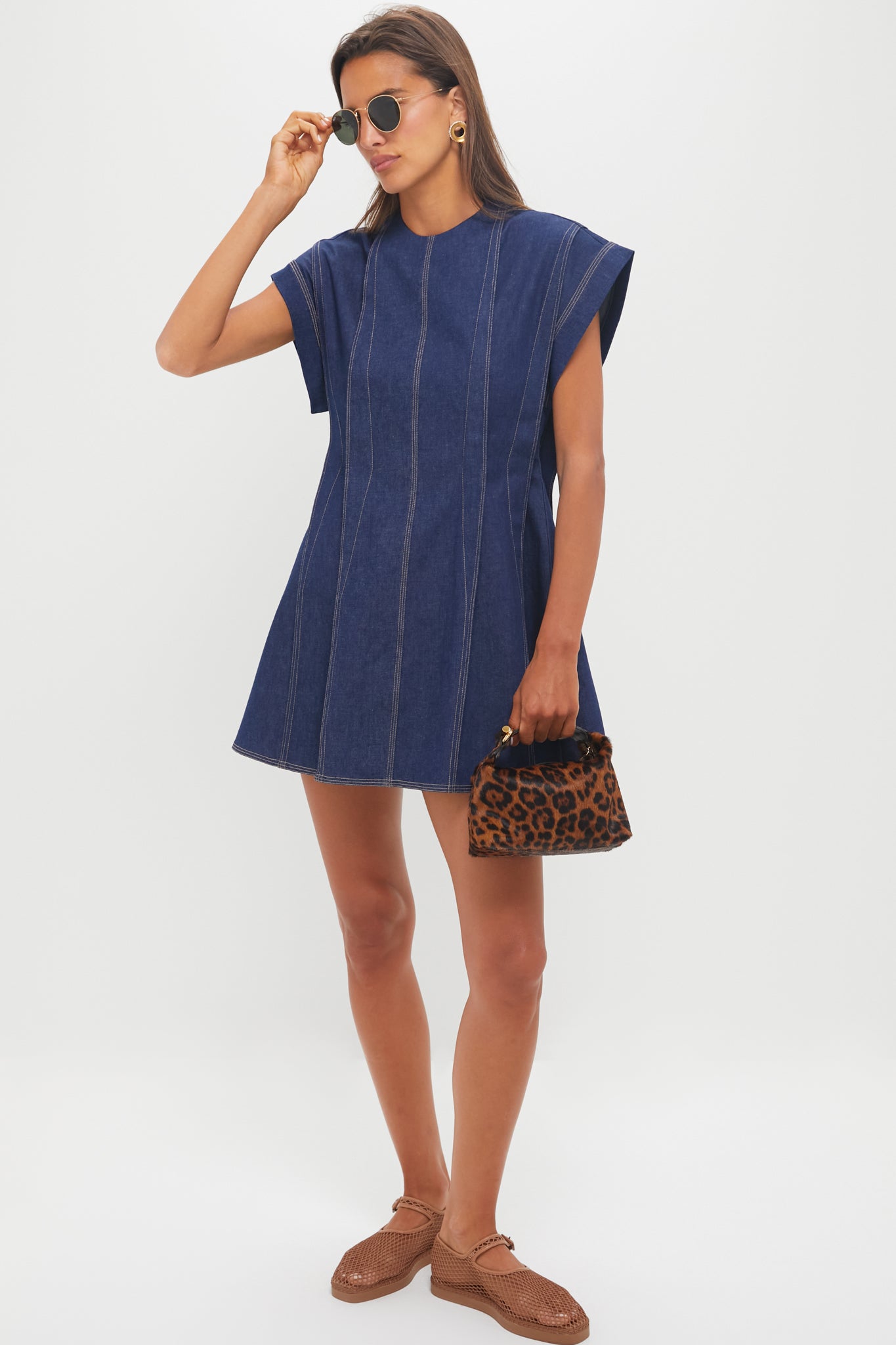 Dark Denim Blue Focul Dress
