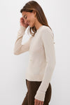 Sandstone Cashmere Silk Long Sleeve Katie Tee