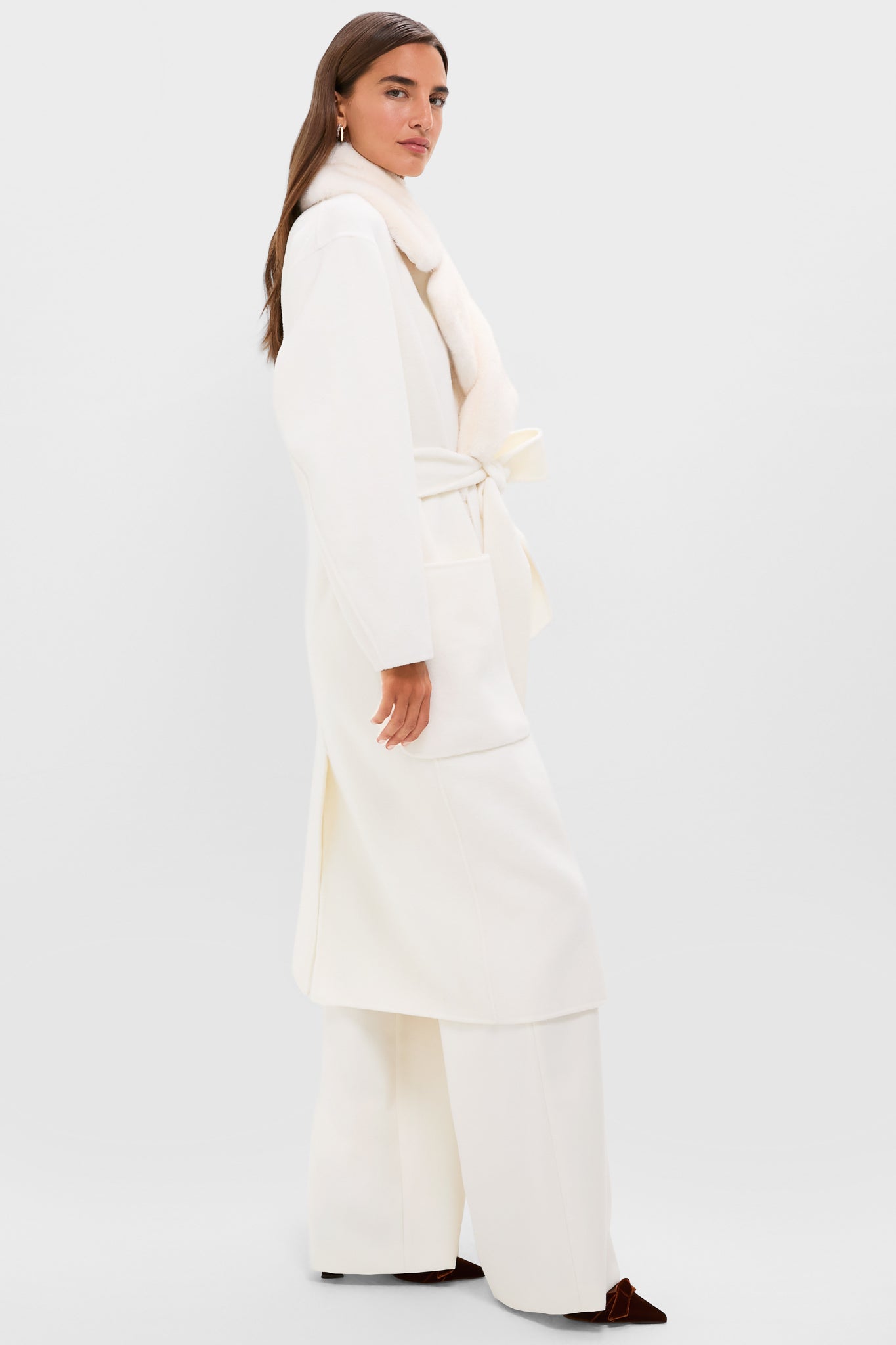 Ivory Wool Trinity Coat