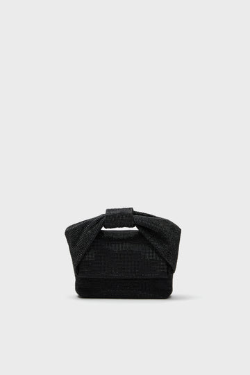 Black Alinta Hotfix Top Handle Bag