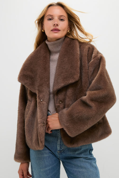 Brown Faux Fur Haddon Jacket