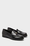 Black Penny Lug Loafers
