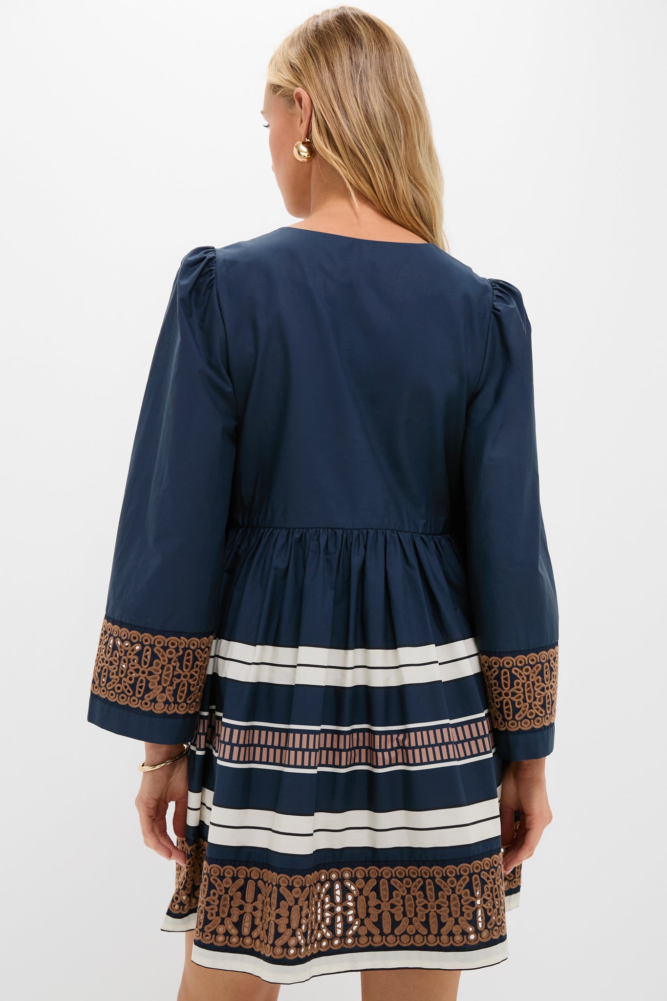 Riverside Stripe Cotton Eyelet Izzie Dress | Tuckernuck