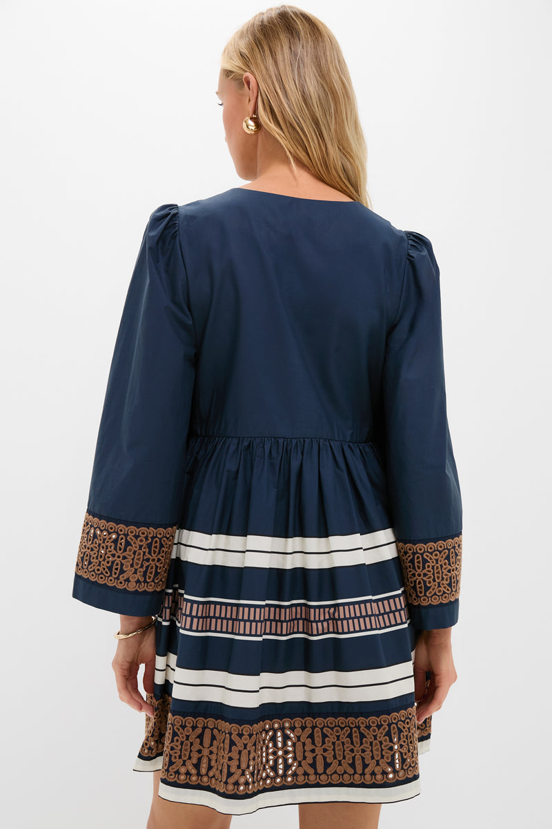 Riverside Stripe Cotton Eyelet Izzie Dress