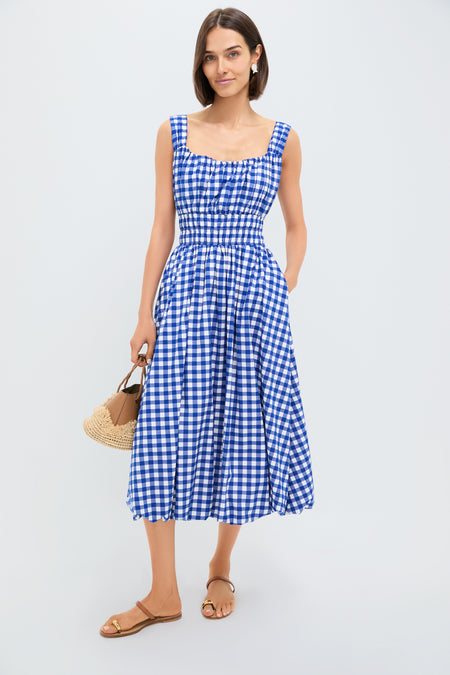 Navy Neci Gingham Tank Dress