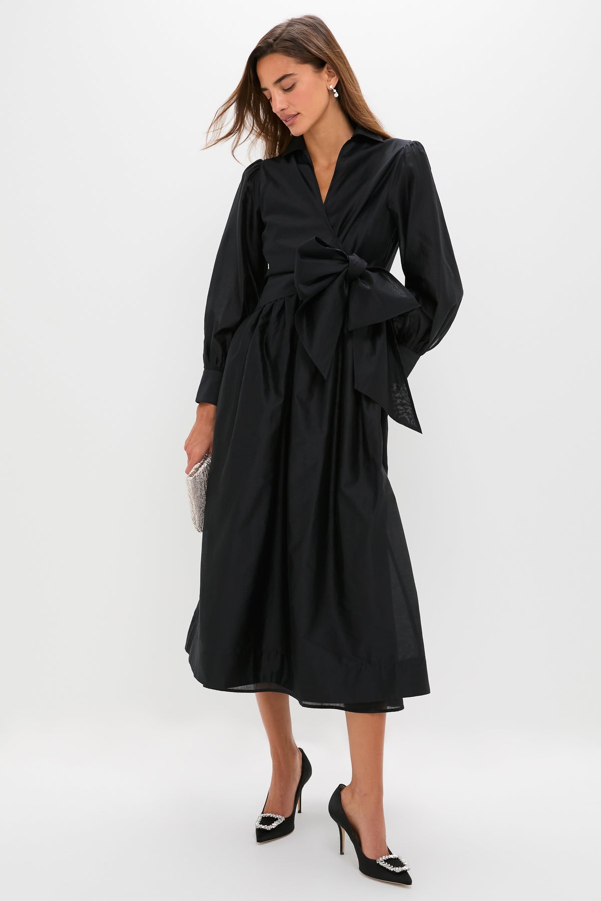 Tuckernuck Black Tie Front Bow Bea Maxi Dress Black / XXS Tuckernuck Black Tie Front Bow Bea Maxi Dress Black / XXS