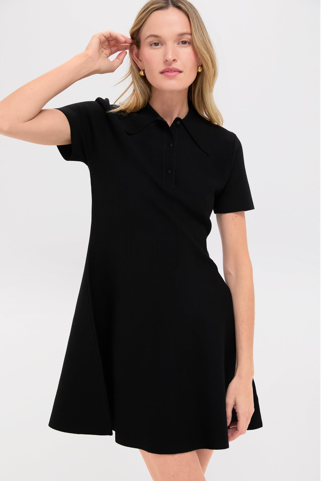 Black Knit Renata Polo Dress | Tuckernuck