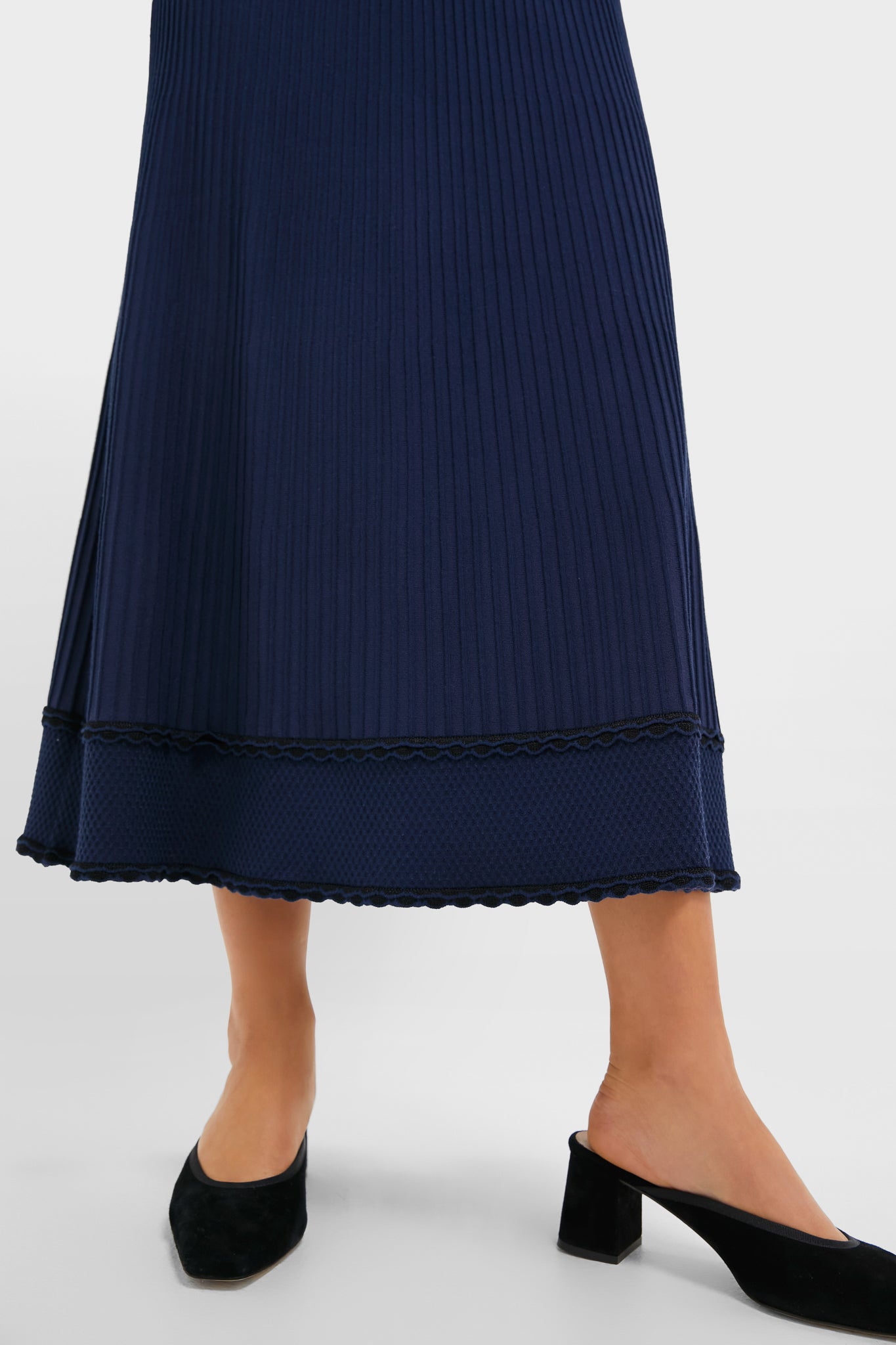 Navy Knit Claudia Midi Skirt | Tuckernuck
