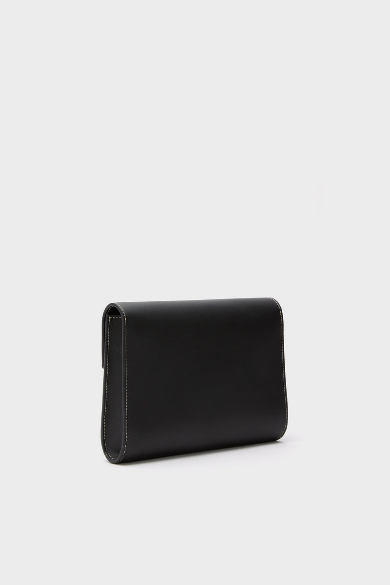 Black Nappa Large Soft Clutch