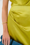 Chartreuse Satin Sinclair Dress