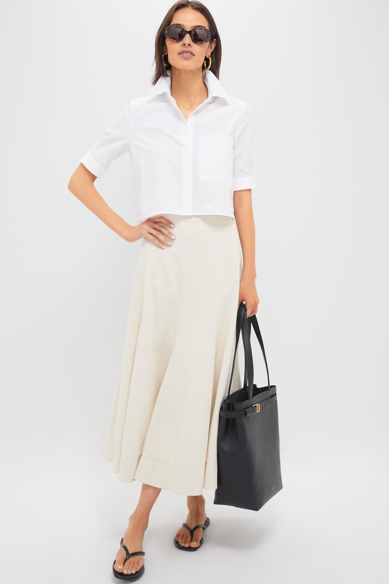 White Short Lived Button Down