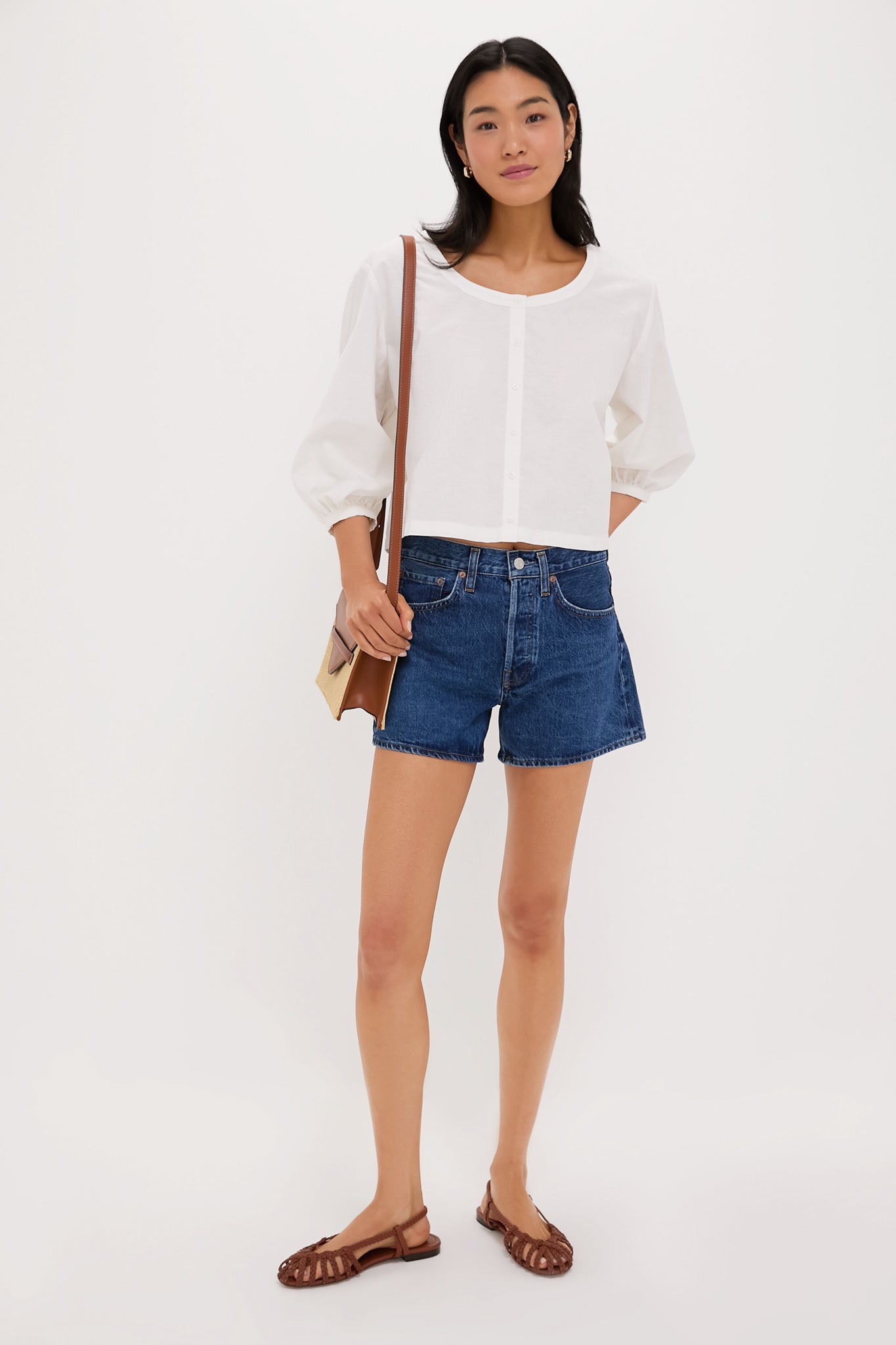 Raffia Stevie Crossbody