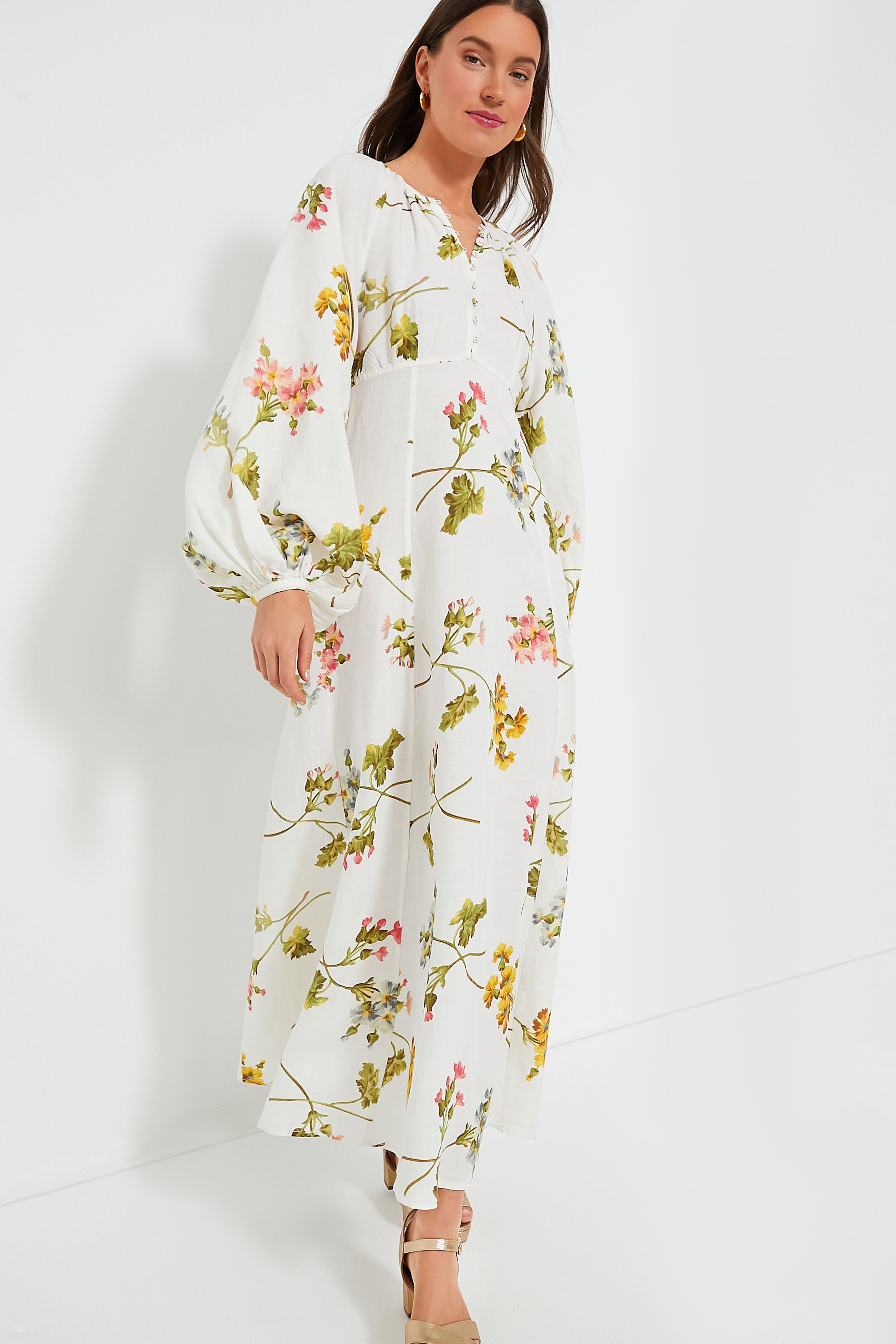 Botanical Linen Relaxed Midi Dress | byTiMo