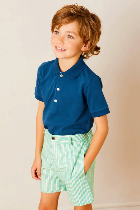 Cheyne Striped Pocket Detail Shorts in Green