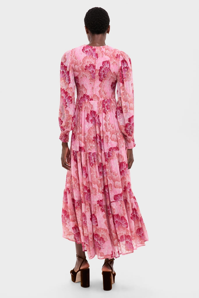 Madrid Blush Smocked Top Maxi Dress