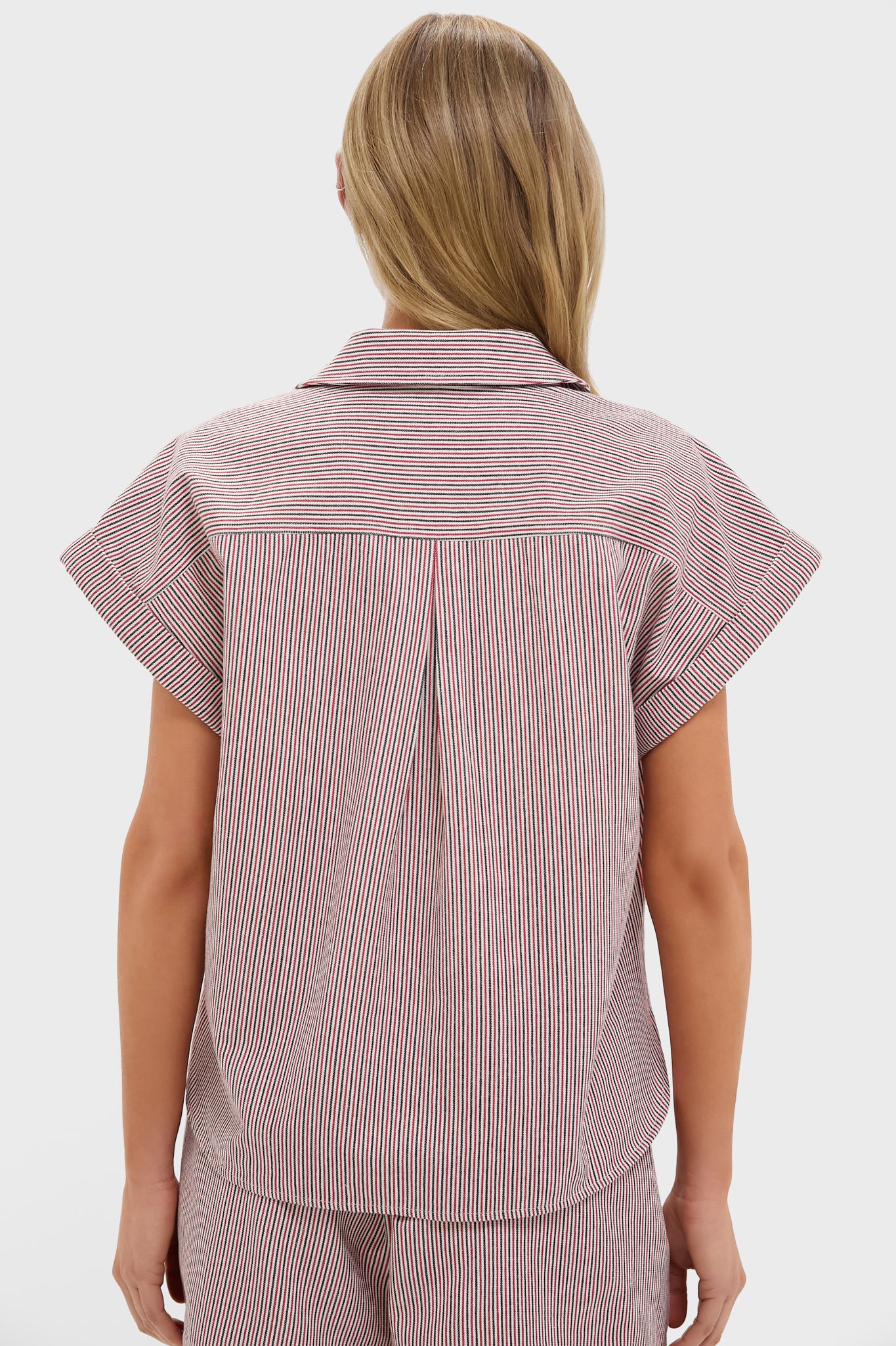 Red and Blue Stripe Scottie Shirt
