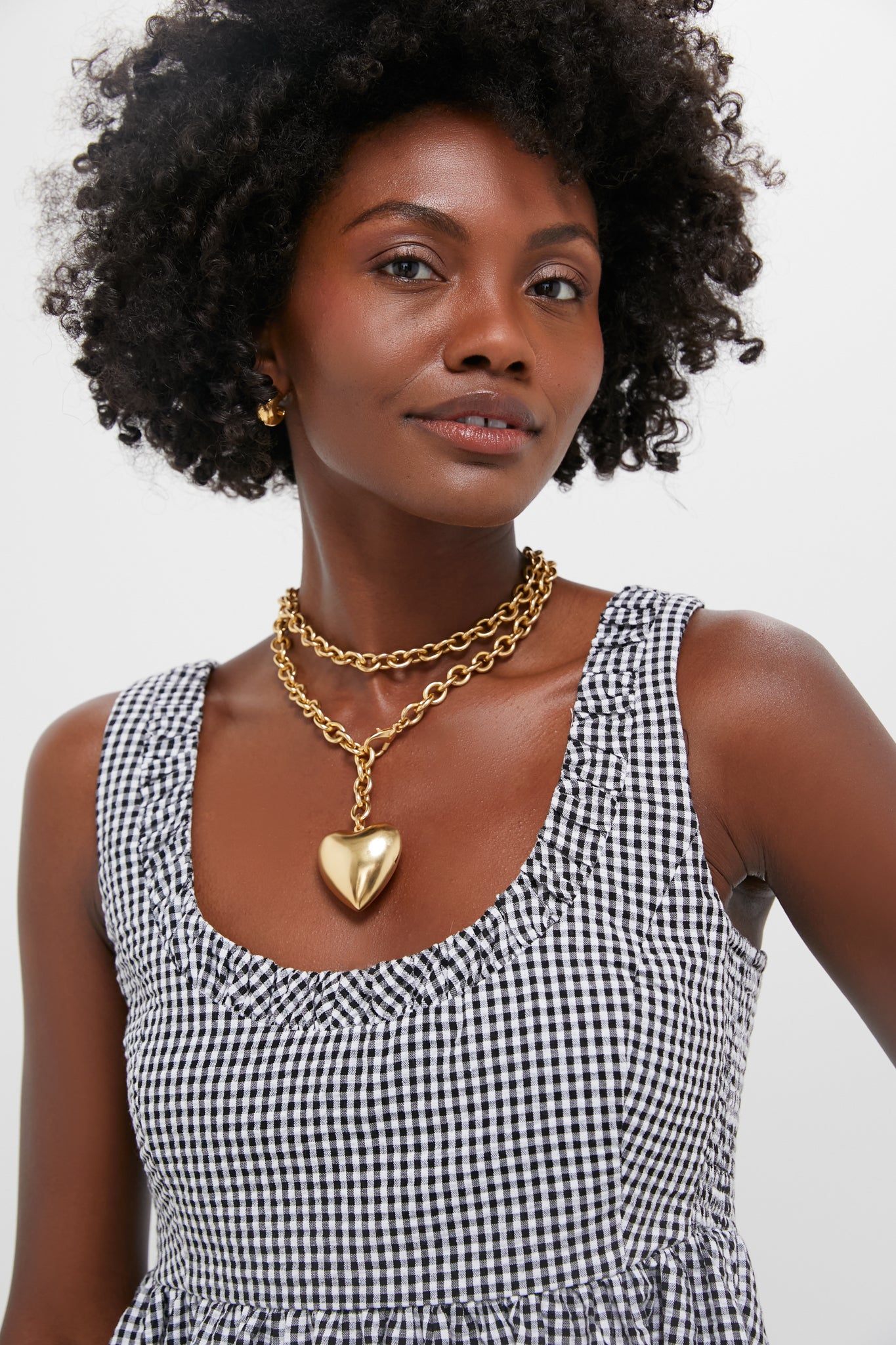 Black Gingham Seersucker Raven Bubble Top