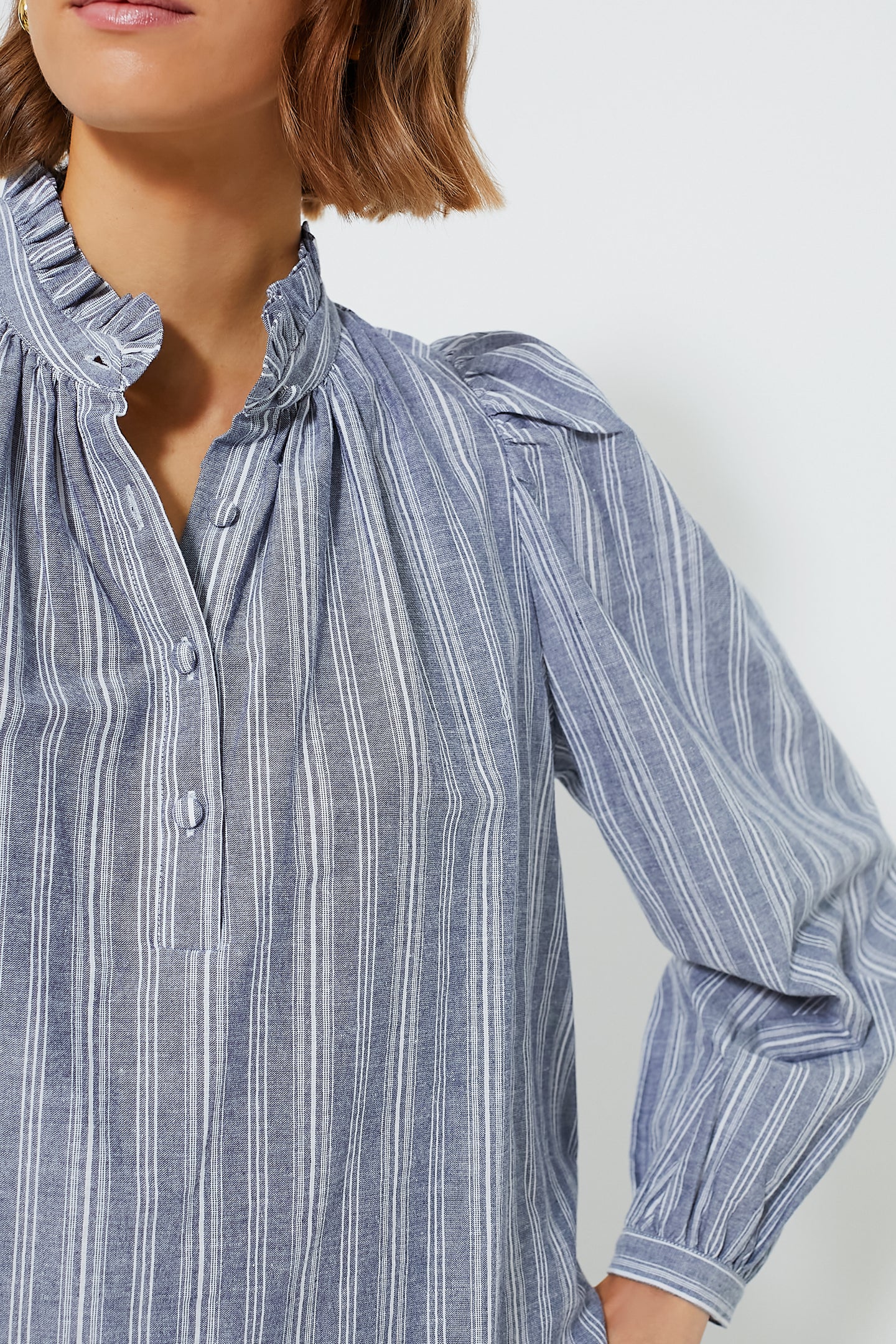 Denim Stripe Cosette Button Down