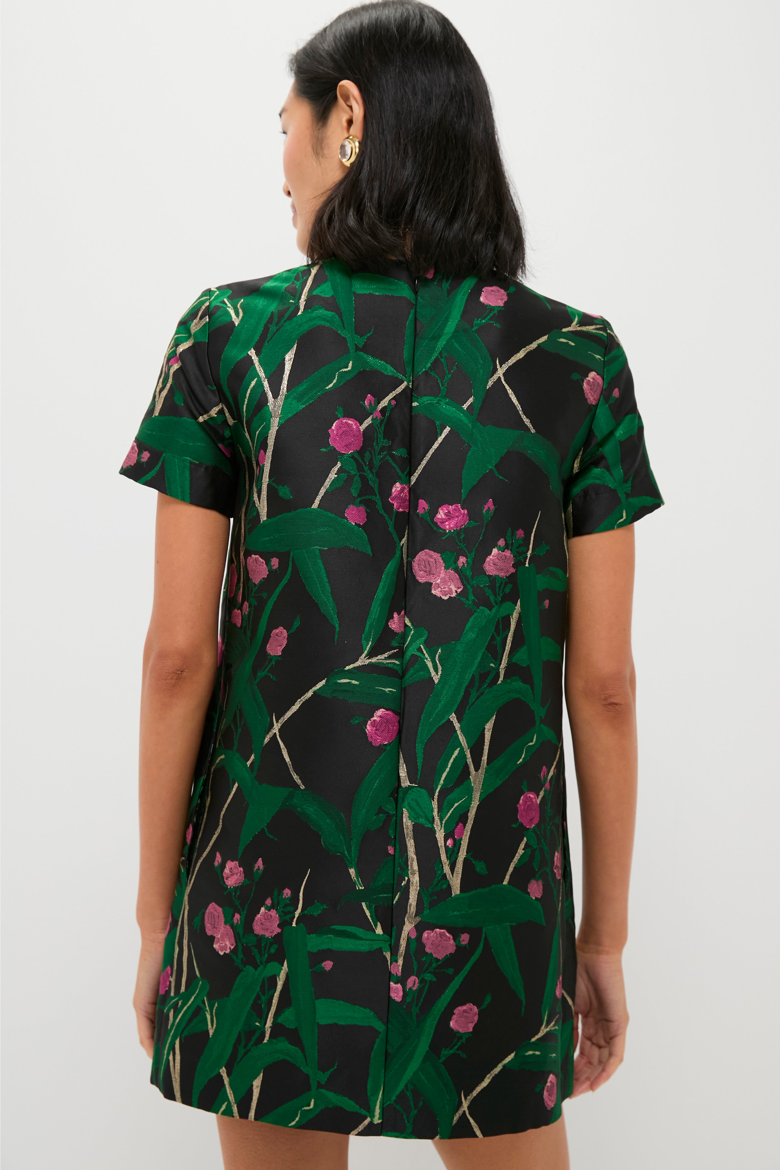 Bamboo Jacqaurd Mini Swing Dress | La DoubleJ