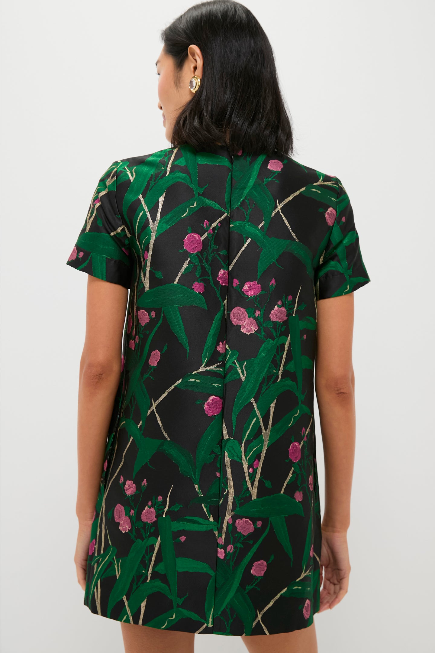 Bamboo Jacqaurd Mini Swing Dress