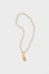 Pearl Necklace with Carpe Diem Charm