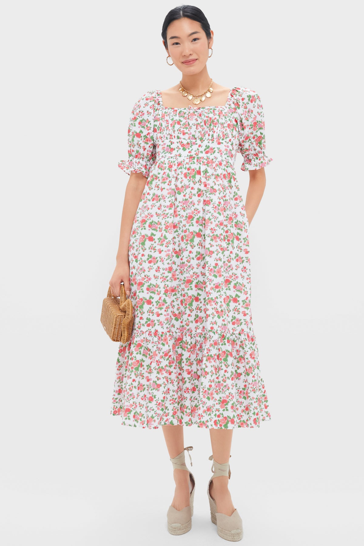 simone floral midi dress Simone Floral Midi Dress (Women)