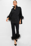 Black Feather Willow Blouse