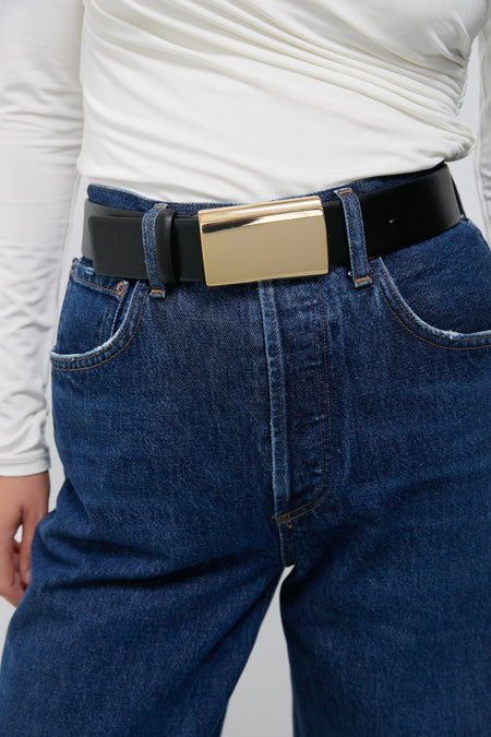 Black and Gold Mason Belt