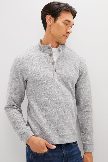 Gray Clayton Textured Pullover