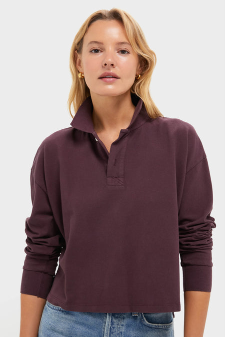 Winetasting Long Sleeve Pique Holmes Boyfriend Polo