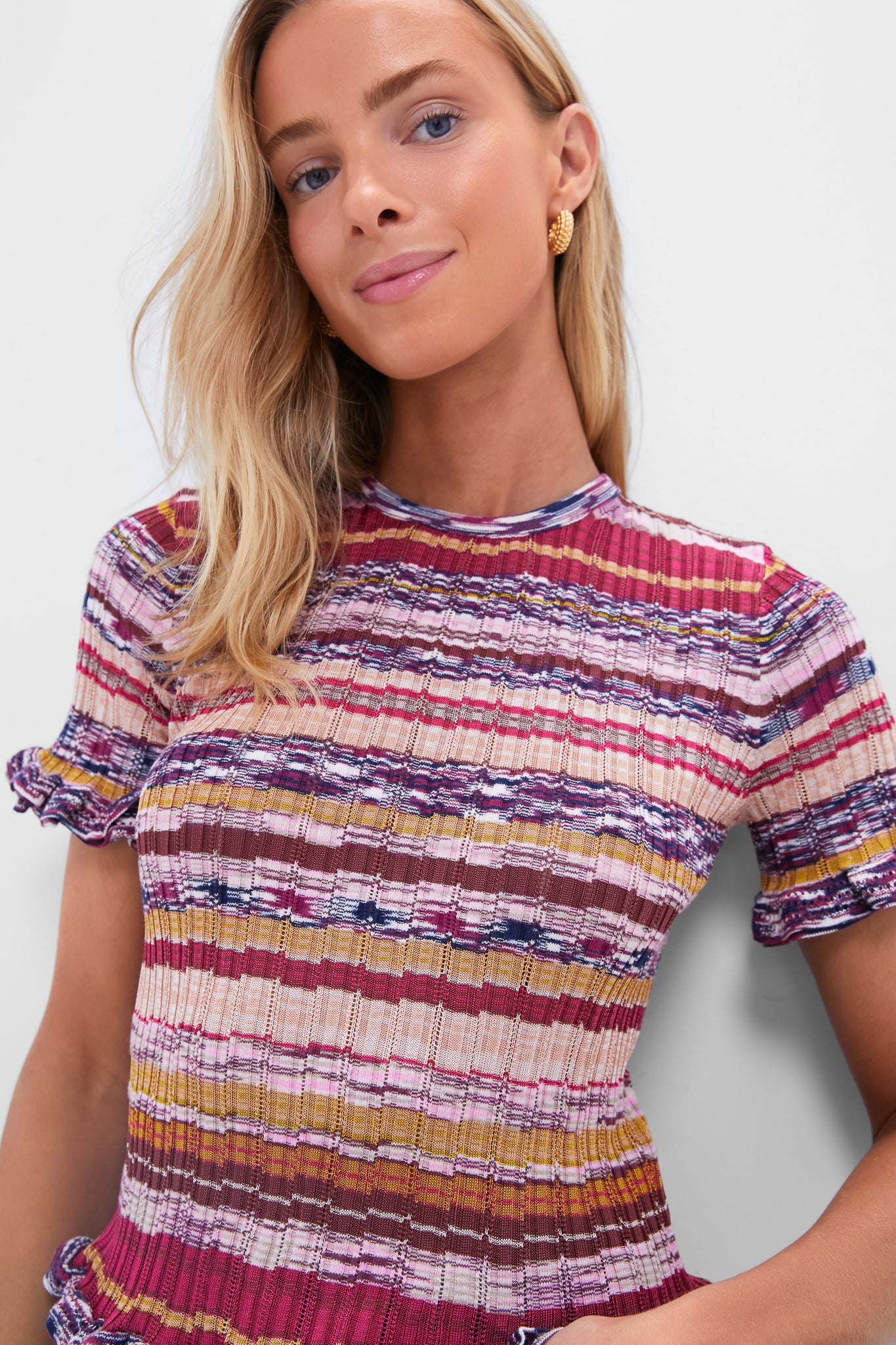 Prism Miya Short Sleeve Knit Top