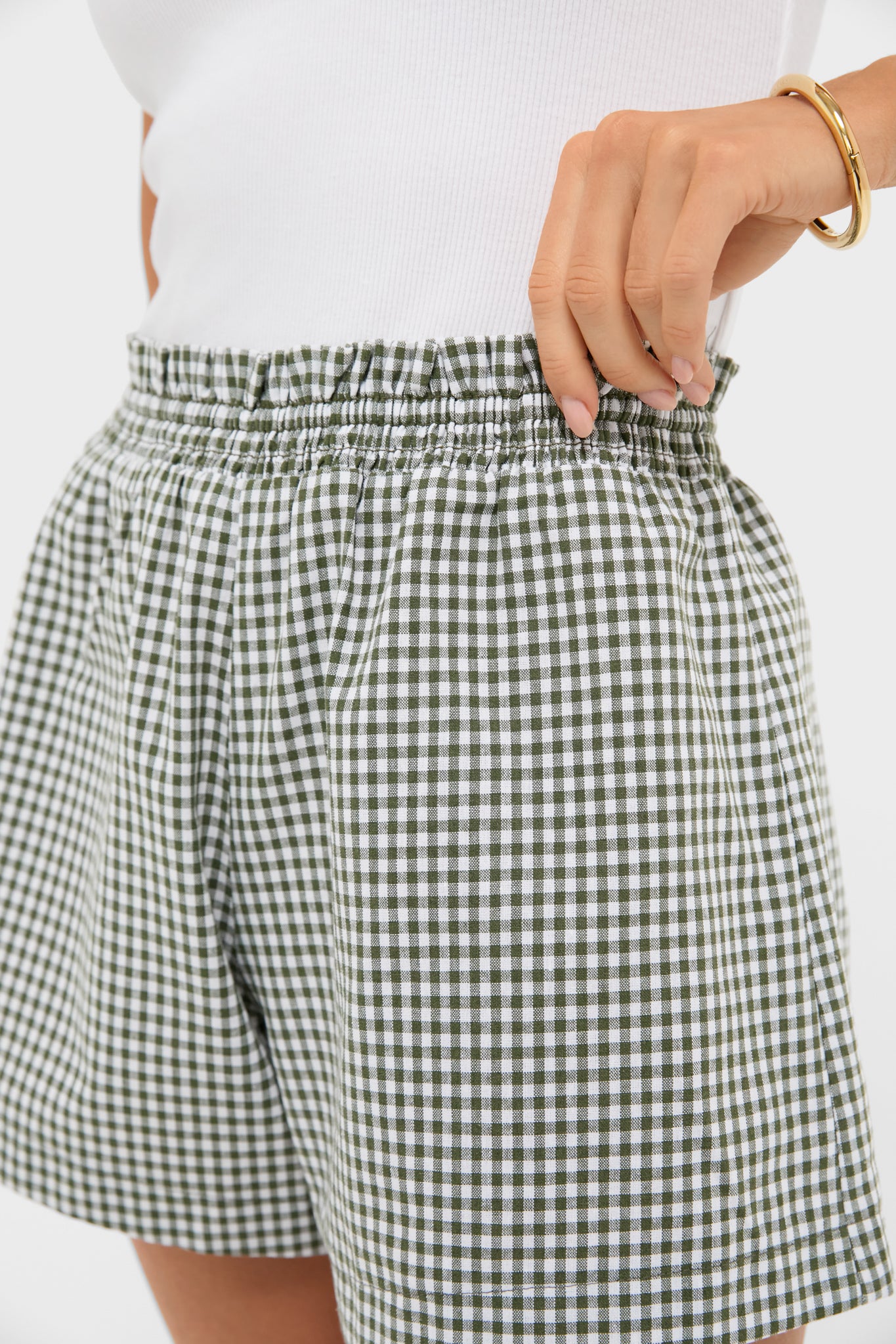 Green Gingham Lane Short