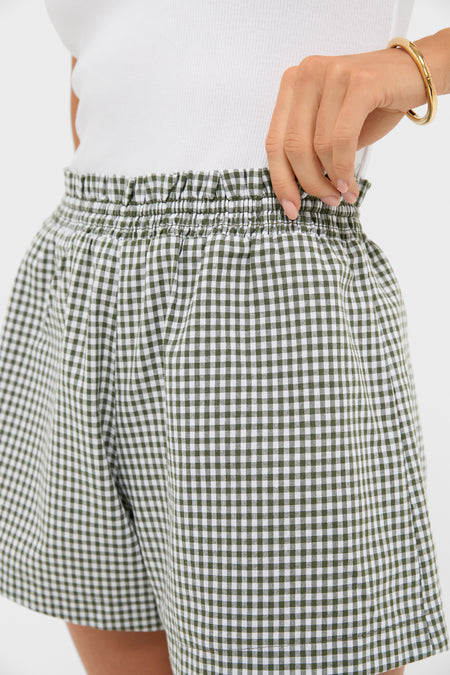 Green Gingham Lane Short