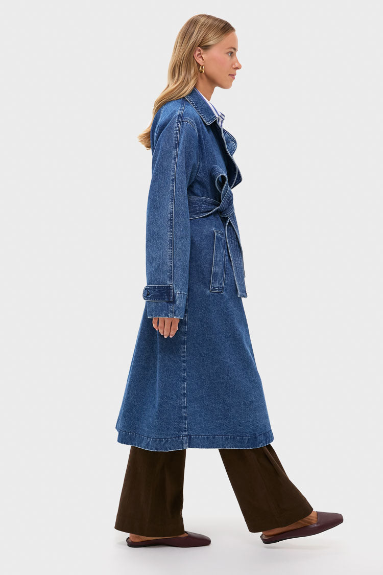 Denim Cillian Trench Coat