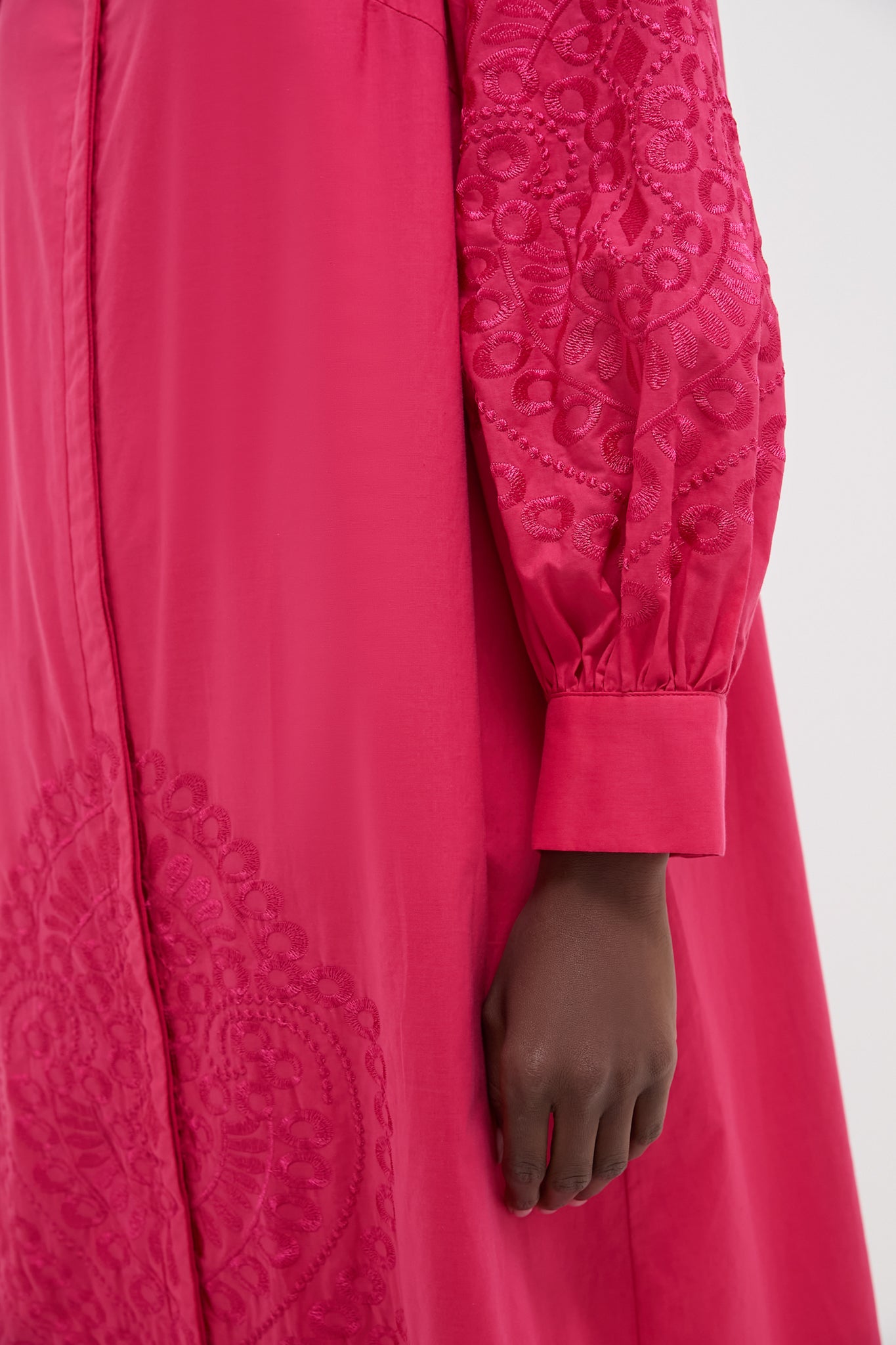 Guava Embroidered Wisteria Caftan