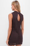 Floral Lace Brown Cyrene Mini Dress