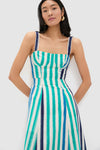 Ocean Ikat Stripes Azzurra Dress