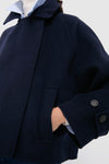Navy Carella Short Coat