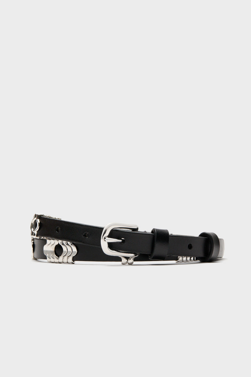 Black and Silver Odena Belt