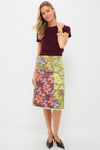 Multi Adriana Jacquard Midi Skirt