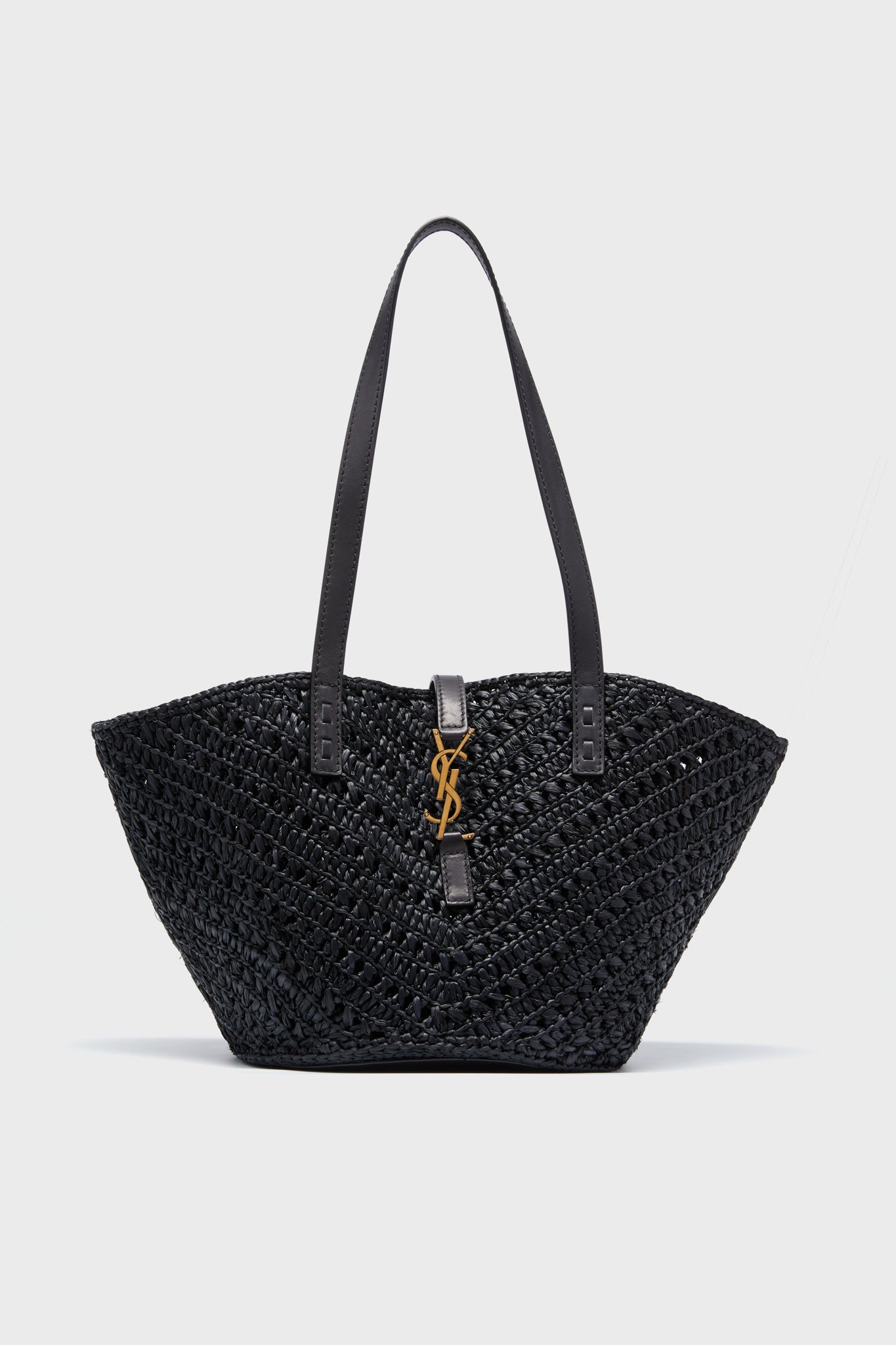 Saint Laurent Black Small Panier Tote Bag