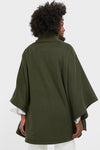 Olive Full Zip Huntington Poncho