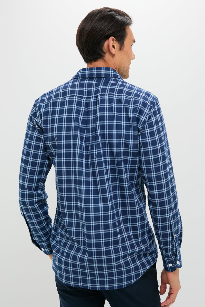 Navy Mystic Performance Flannel Sport Shirt