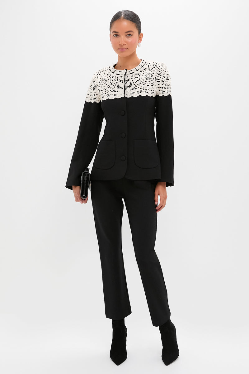 Black Nara Crochet Jacket