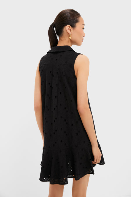 Black Floral Eyelet Sleeveless Callahan