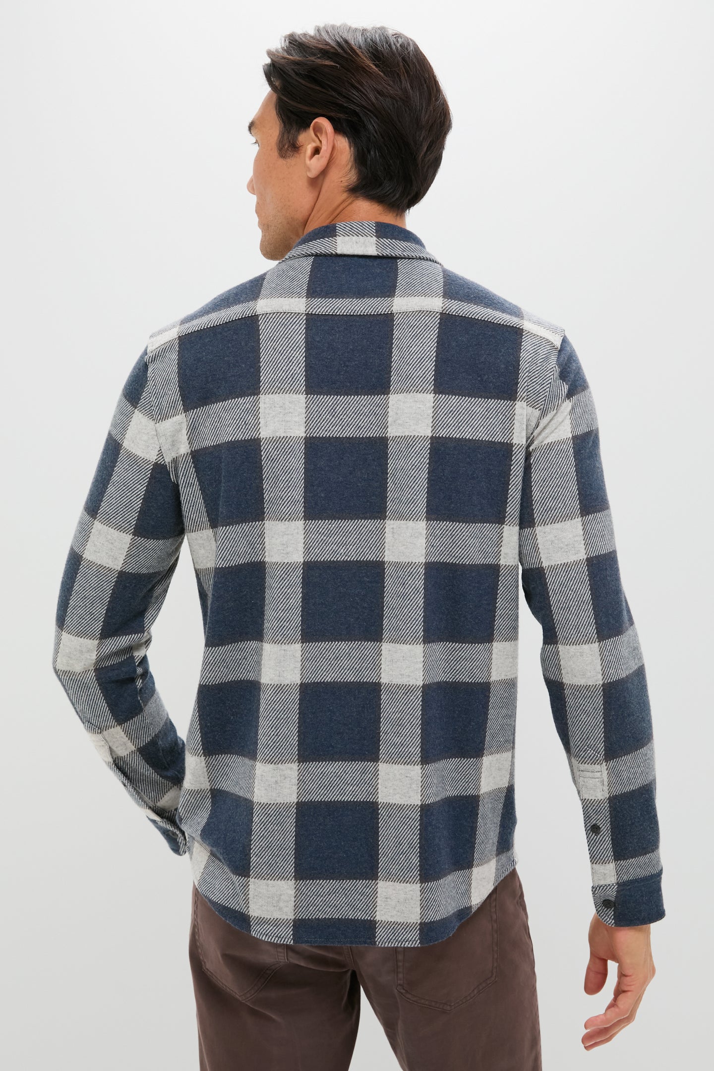 Navy Cloud Plaid Legend Sweater Shirt