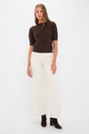 Chocolate Cashmere Short Sleeve Crewneck